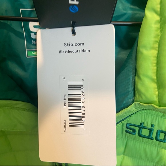 STIO Men's Pinion 800 Down Sweater Jacket Tender Shoot Green Size XL NEW - Picture 10 of 15
